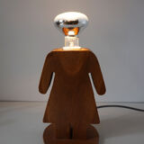 Vintage wooden lamp silhouette