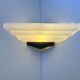 Vintage Murano opal glass corner wall lamp, by Vetri Italy 1970
