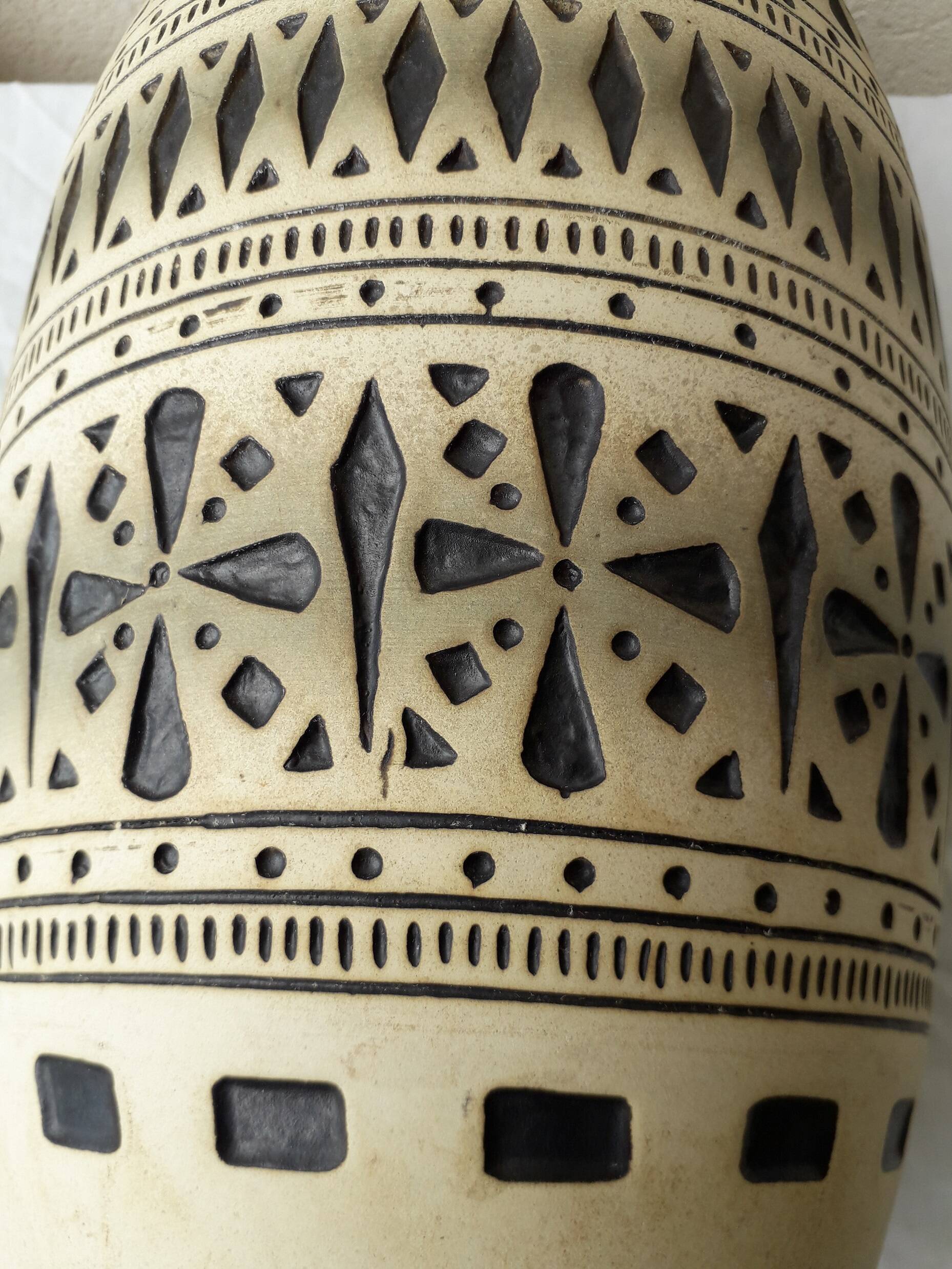 Ceramic vase with relief decoration