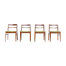 Suite of 4 teak chairs Arne Vodder Sibast publisher year 60'