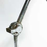 Vintage industrial chrome work light by AGI, 1930s