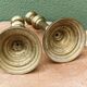 Pair of guilloché bronze candlesticks