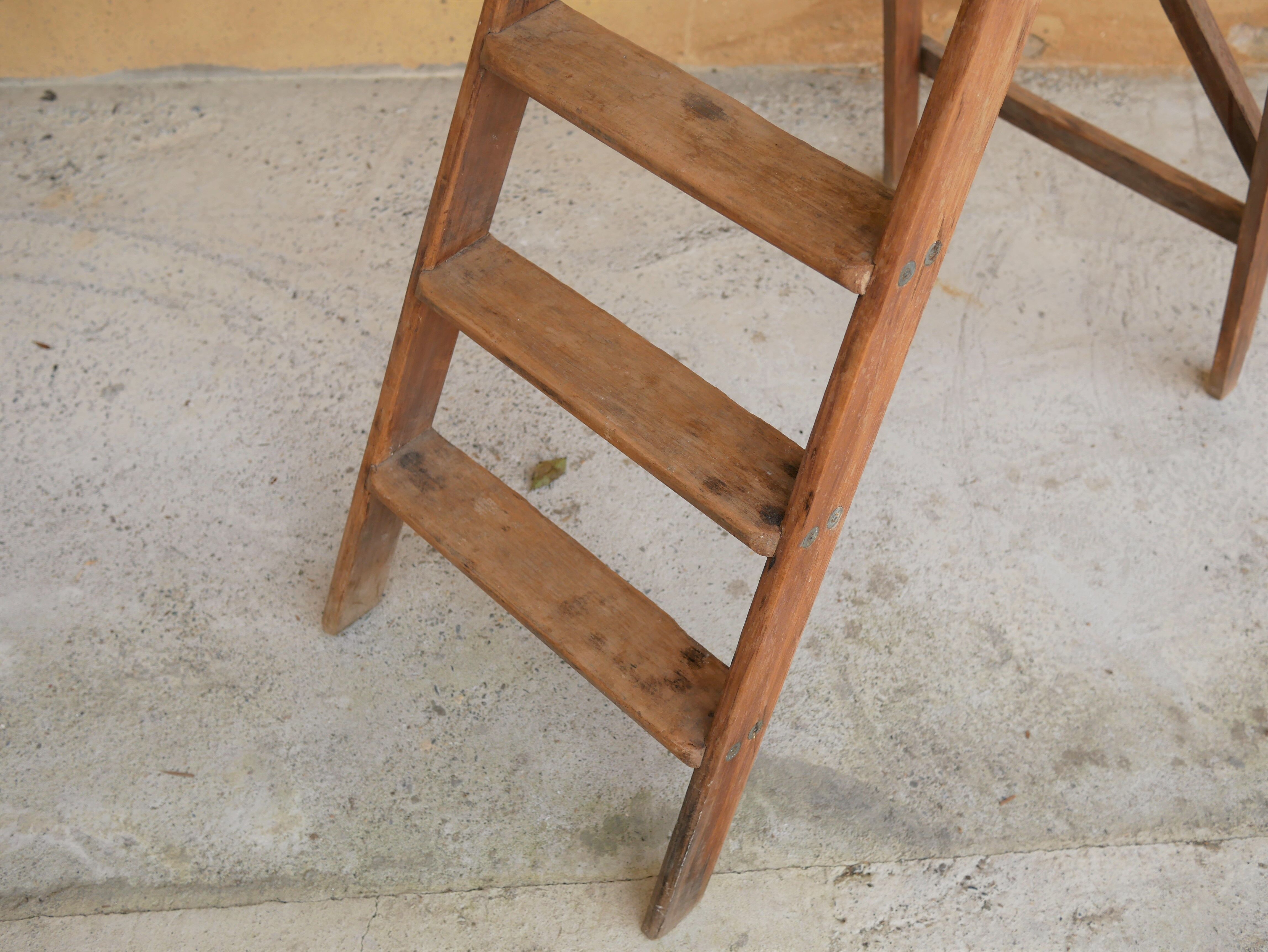 Vintage wooden stepladder