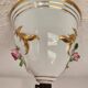 Handgeformt vergoldet vintage Porzellan Kronleuchter Capodimonte 1960er