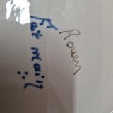 Ceramic plate of Rouen, 1950