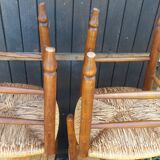 Lot de 5 chaises paillées