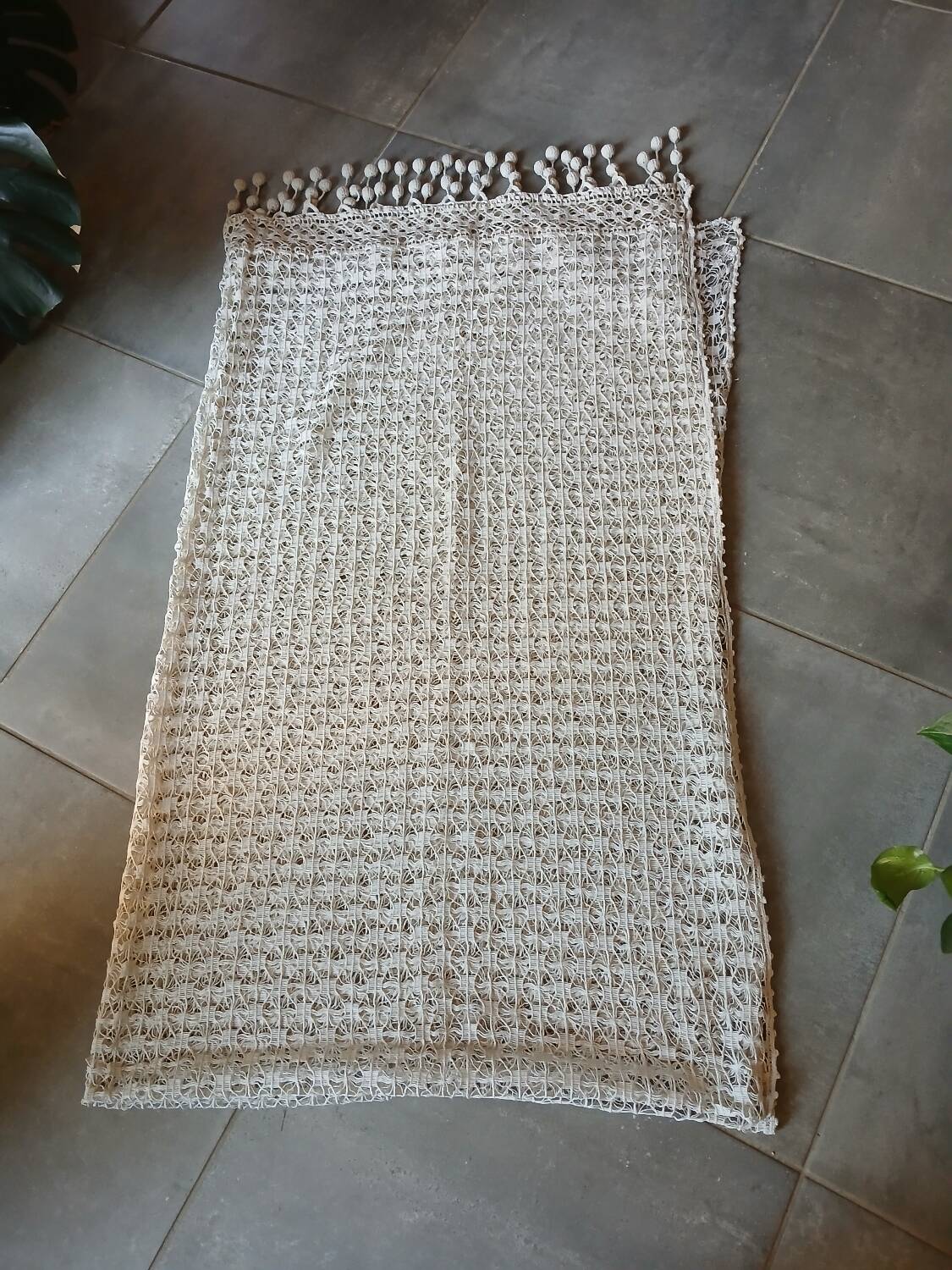 Vintage crochet curtain