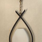 Old Arlus Pendant Lamp/Opaline Metal/1950s/Design Lighting