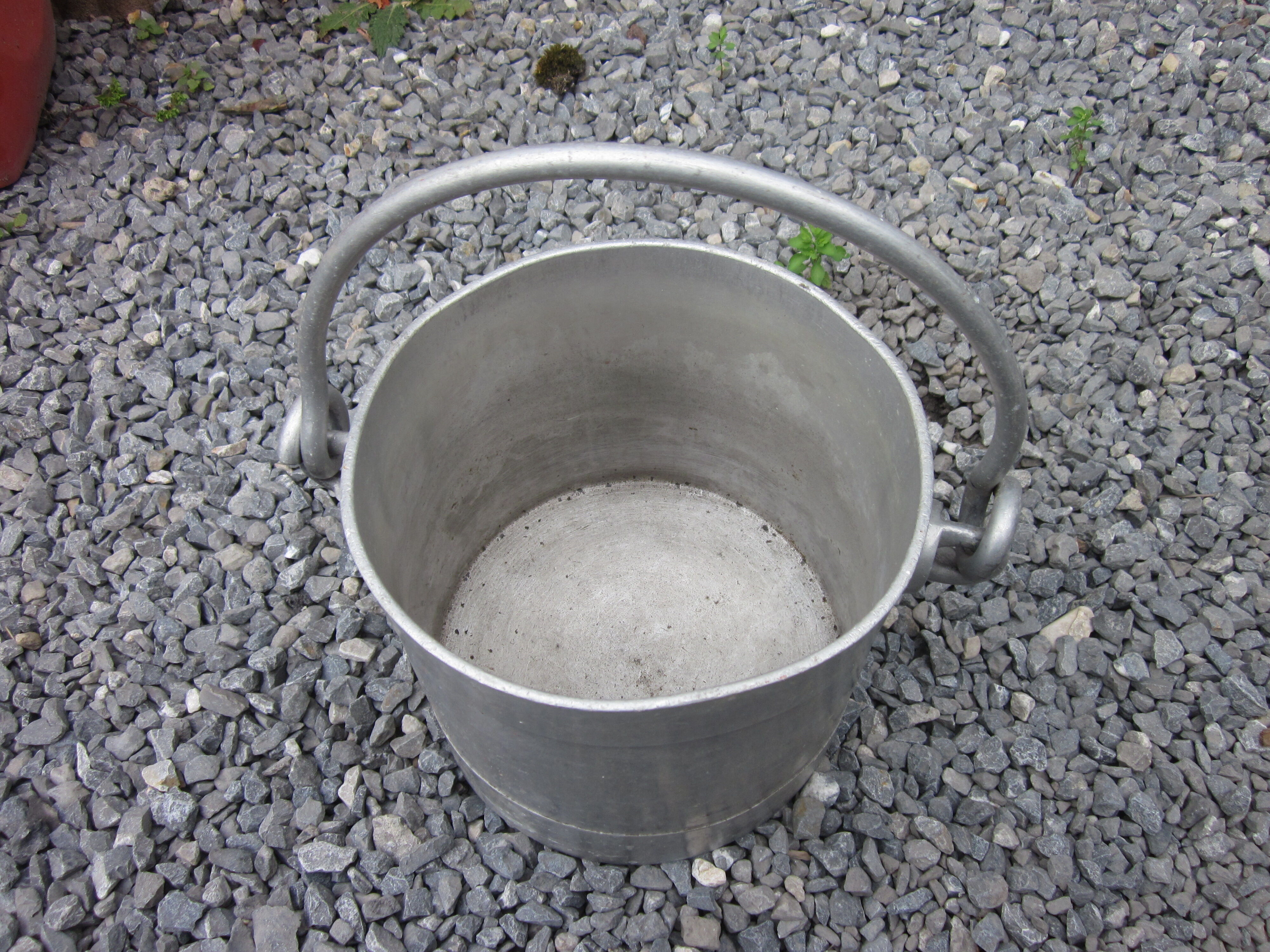 Old aluminium bucket