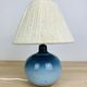 Blue ceramic ball lamp by Willy Dougoud