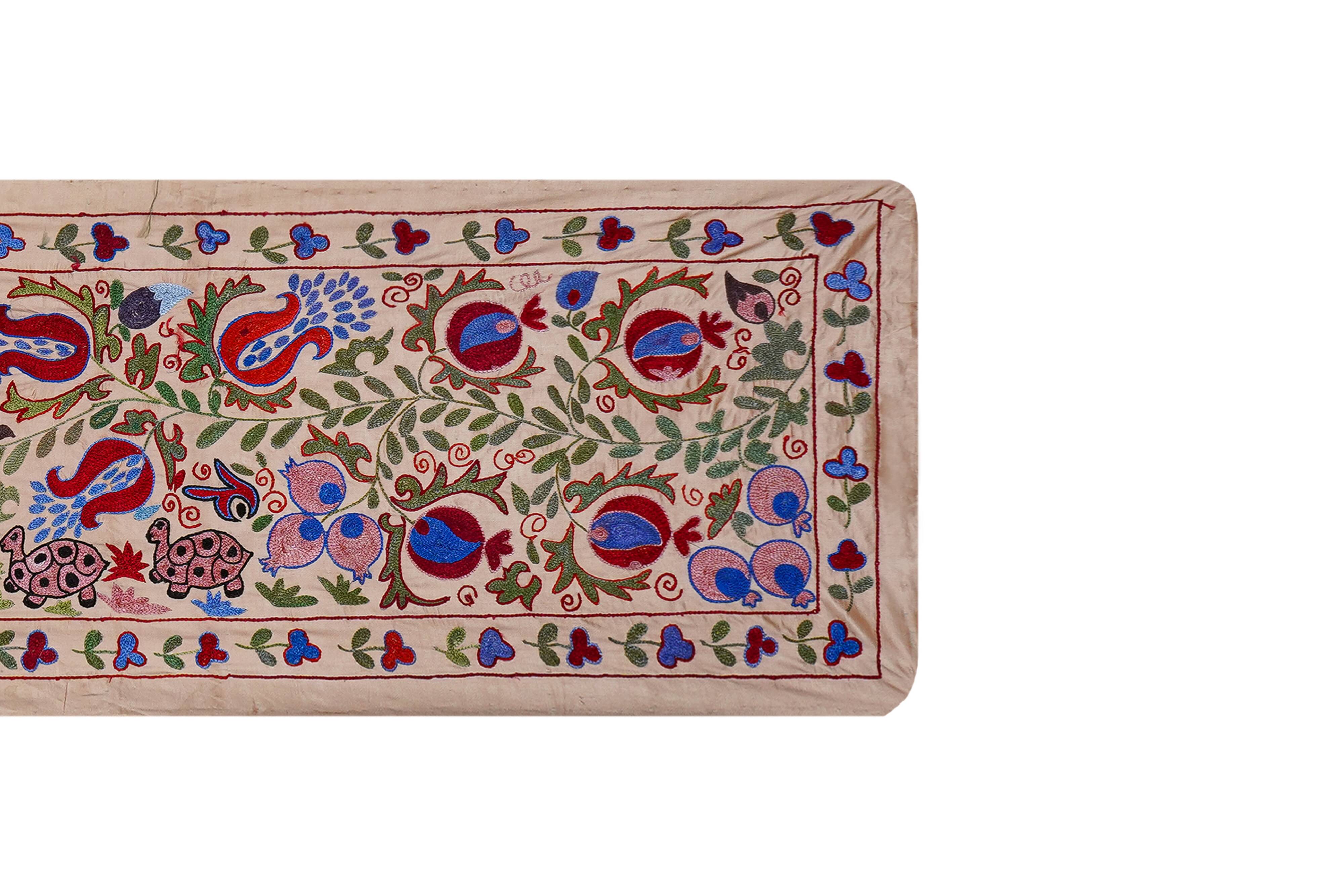 Hand-knotted rug, vintage Turkish rug 51x190 cm