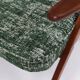 Fauteuil scandinave Space Age en bois et tissu vert