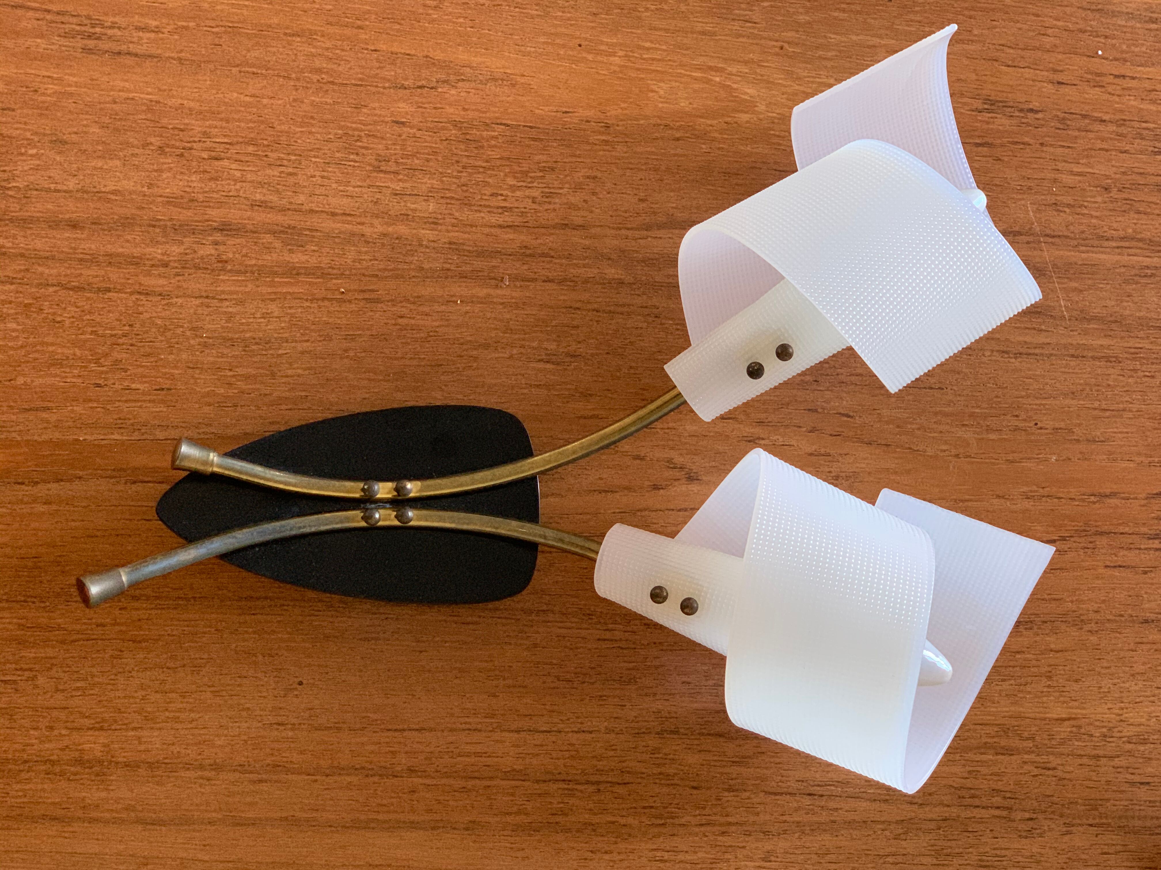 Pair of double wall lights 1950