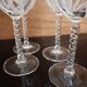 Ensemble de 4 verres à vin rouge vintage en cristal gravé