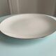 Dessert set – 6 white porcelain plates with silver trim – Seltm