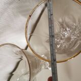 gold and transparent bistro glasses with thick bottom