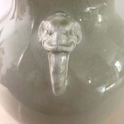 Vase and lamp foot in Chinese porcelain enamelled white cracked ivory - Qing - China XIXth