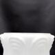 Art deco, vintage frosted white glass globe, swirl design light shade
