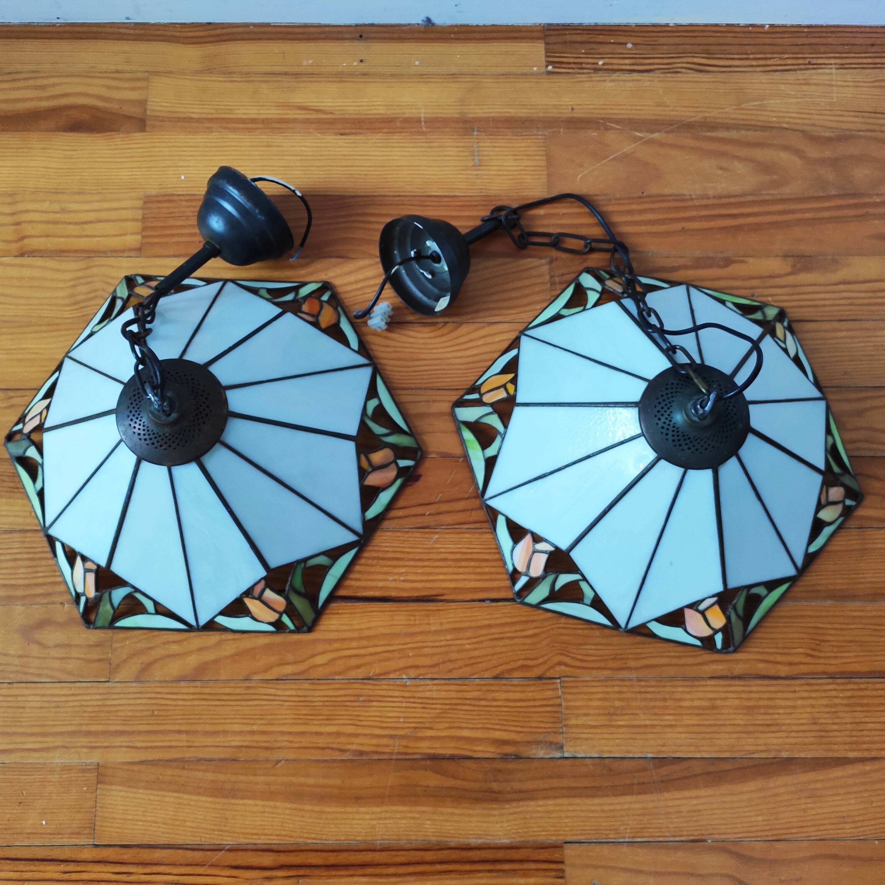 Pair of vintage pendant lights
