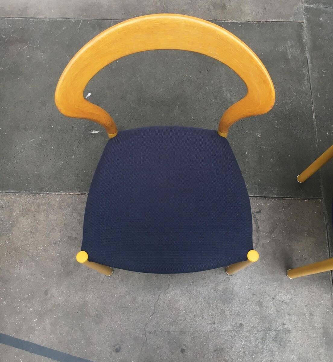 Stackable chairs and table German Lotus by Hartmut Lohmeyer for Kusch+Co, set of 3.