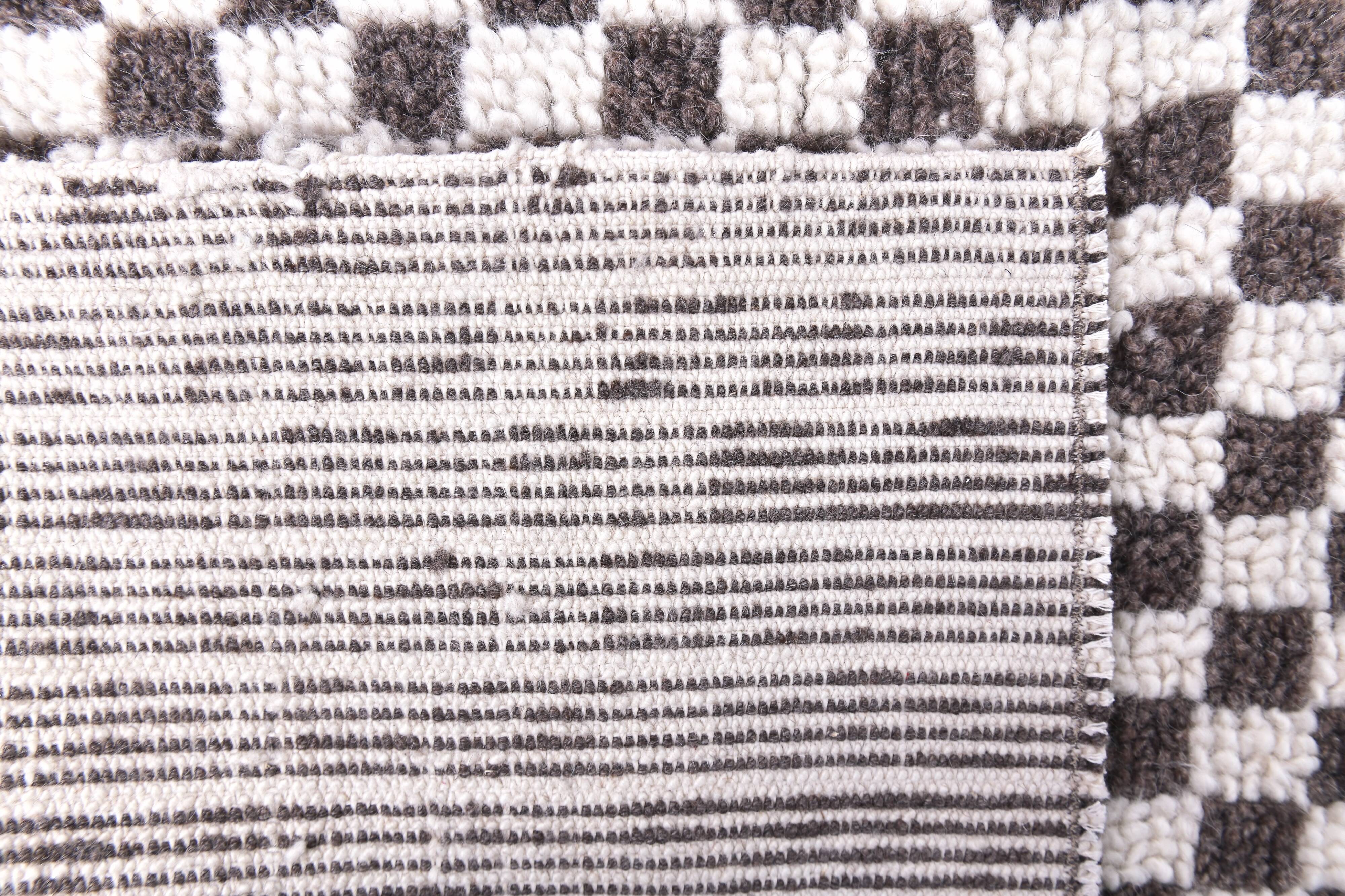 7x10 Checkered Moroccan Rug, 200x298Cm