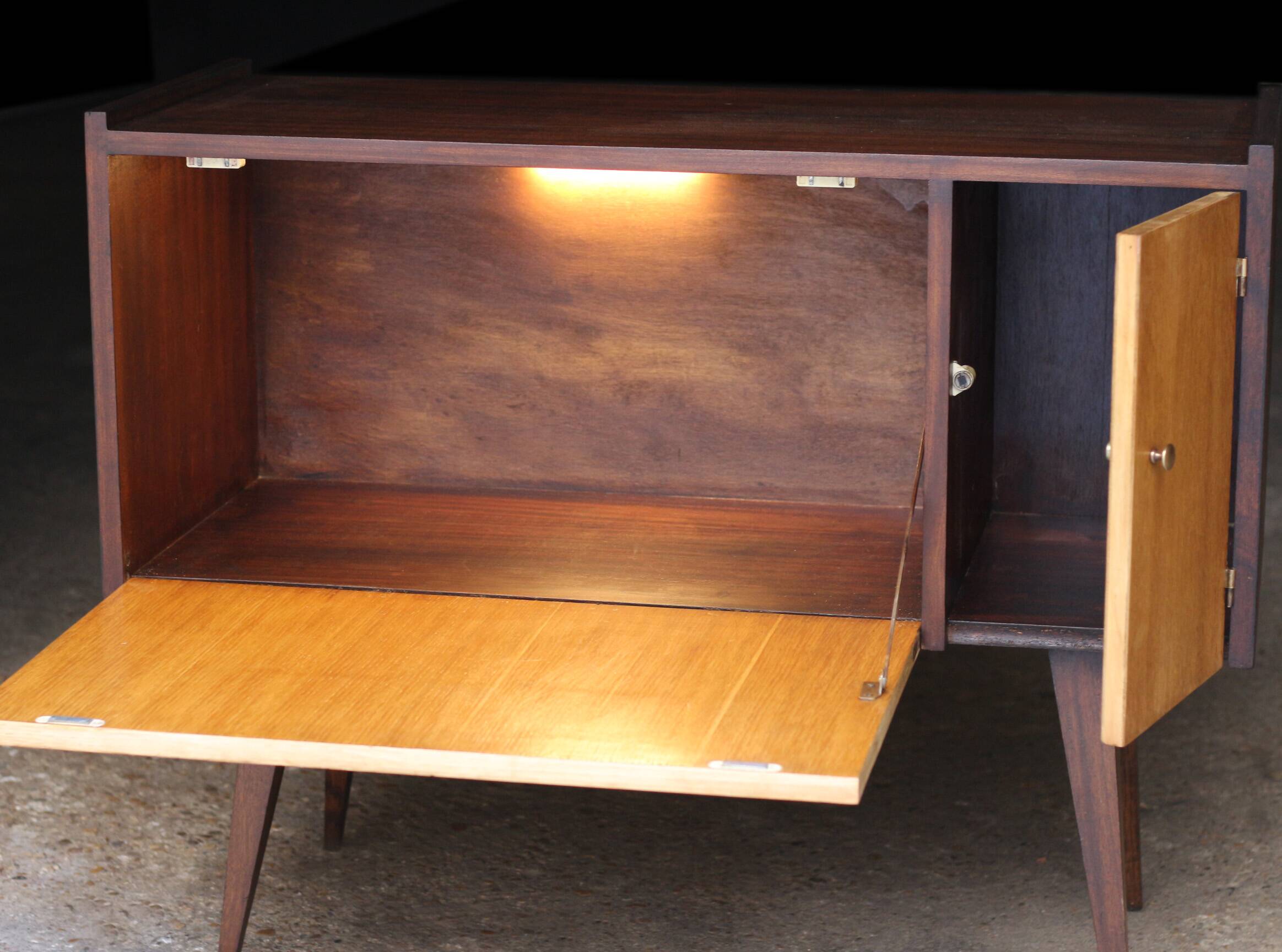 Very elegant small vintage Scandinavian sideboard.