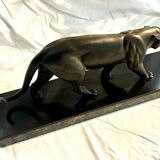 Magnificent sculpture of Tiger Marchant by Irénée Rochard (signed on the terrace)