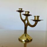Modernist brass candle holder from the 70s