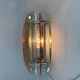 Pair of Italian Murano Glass & Chrome Sconces by Veca, Marked