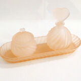 Matte pink toilet set - heart