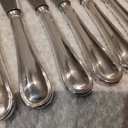11 table knives with 800 silver handles, Swiss goldsmith Jezler filet