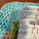 Vintage asparagus dish in faience barbotine – Large serving platter
