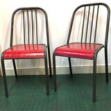 Pair of vintage industrial chairs