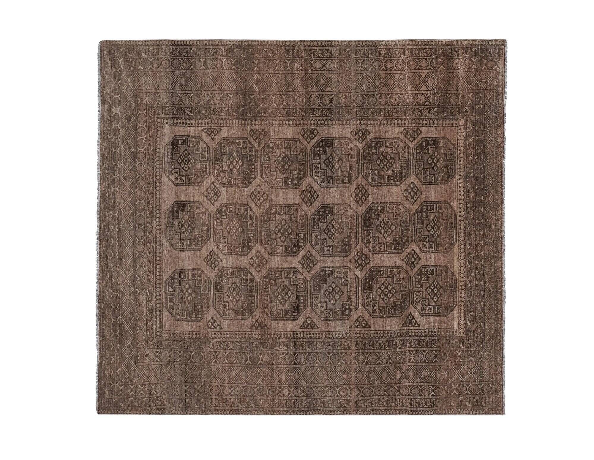 Vintage Turkish handmade rug 257x284 cm