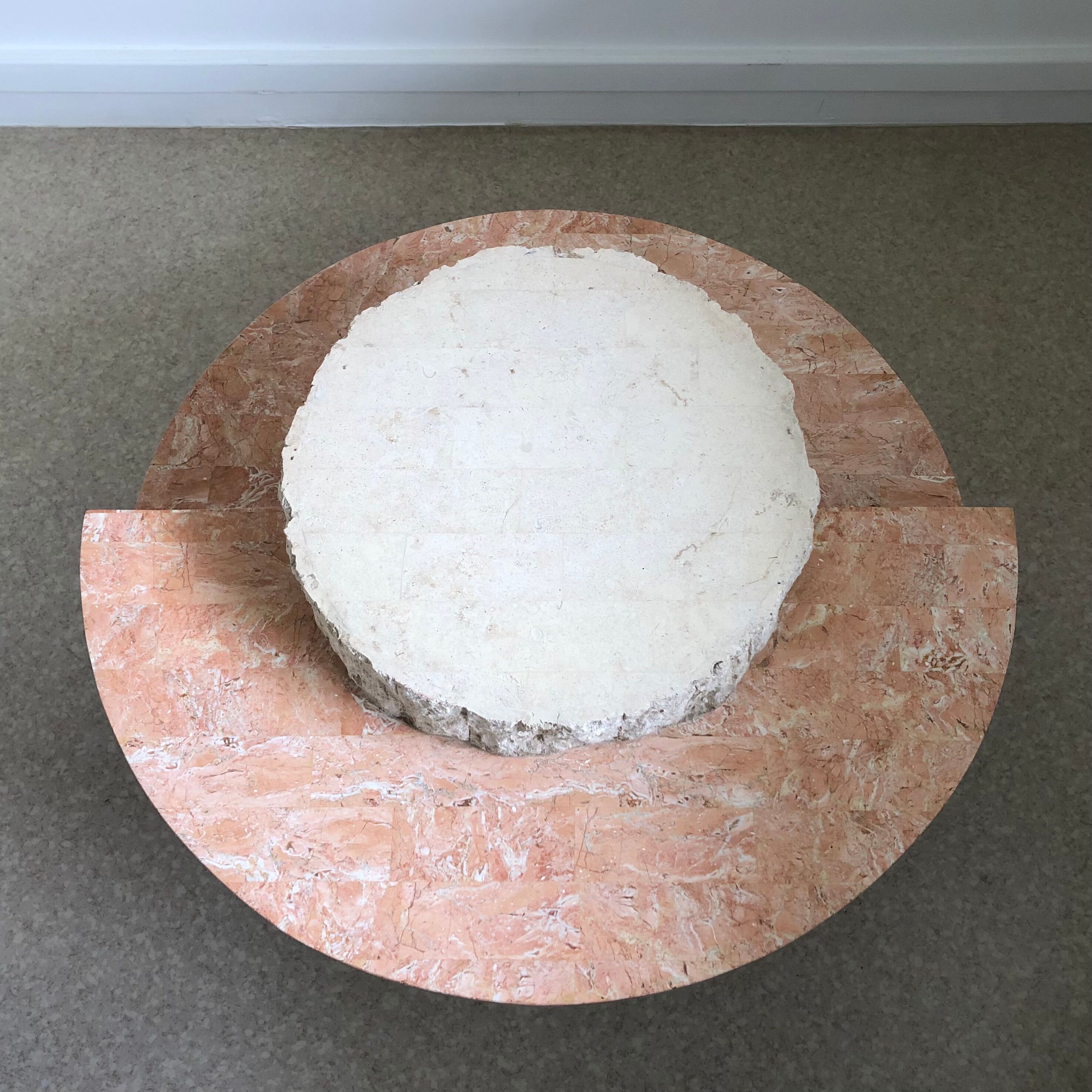 Black-pitched coffee table and faux marble tackle, Italy, 1970