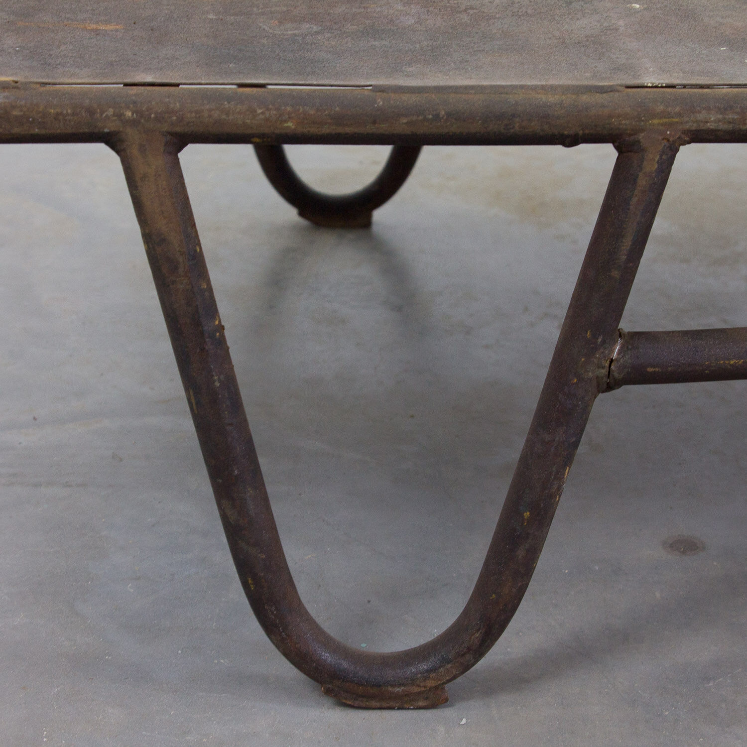 Industrial metal coffee table