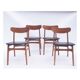 Set of 4 Frastrup chairs in teak oak.