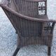Set de 3 fauteuils en rotin des années 70