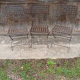 3 wrought iron chairs