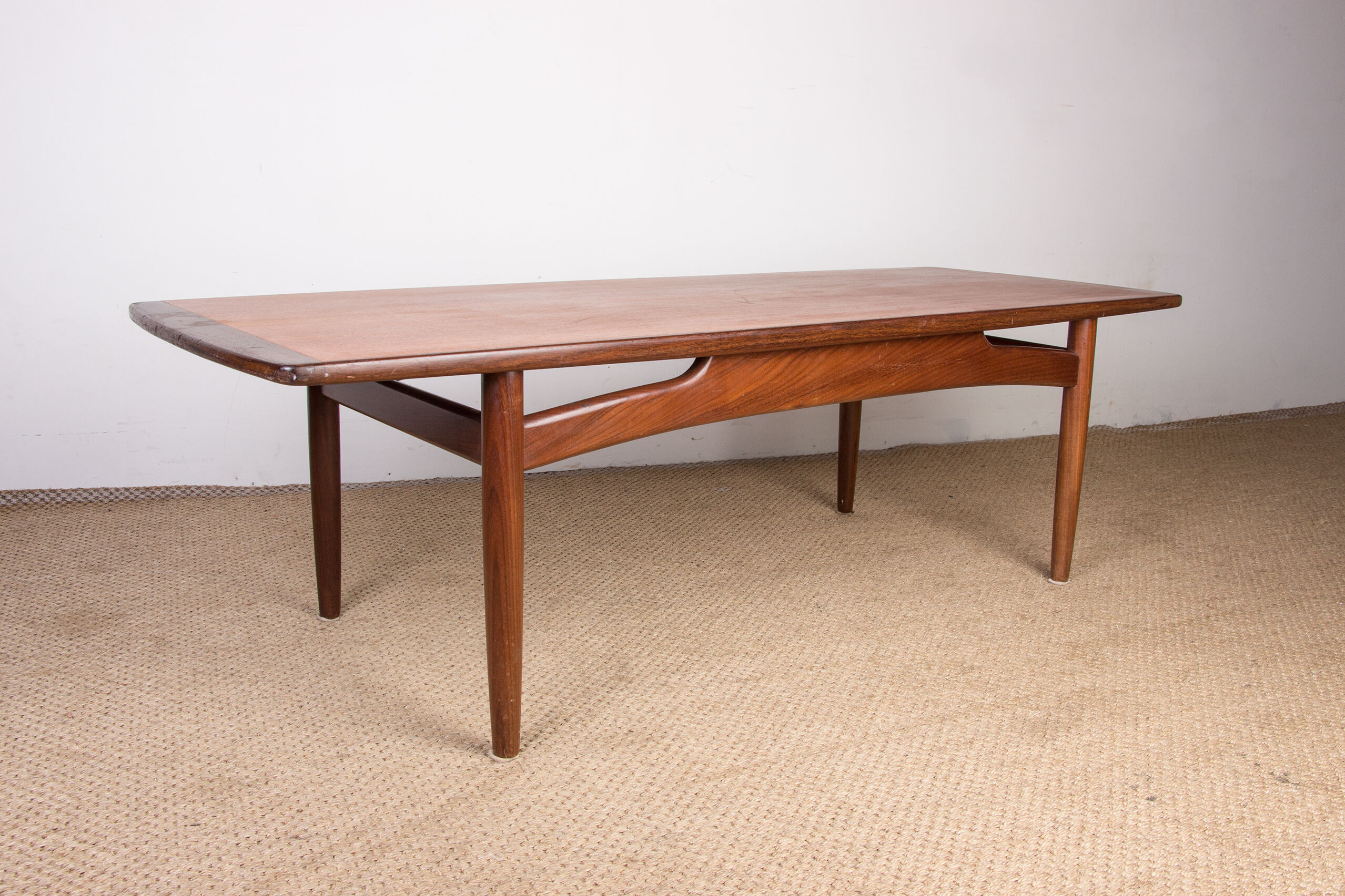 Danish teak coffee table by HE Mobler 1960