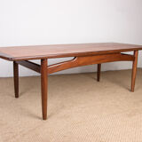 Danish teak coffee table by HE Mobler 1960