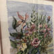 Original watercolor painting monfranc bouquet of flowers + gilded wood frame #a222