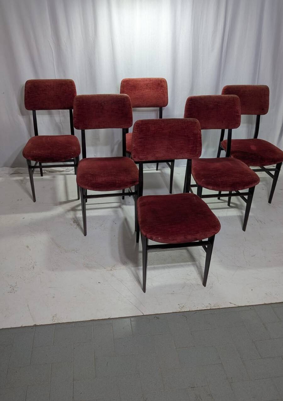 Set of 6 chairs by Vittorio Dassi, 1950s
