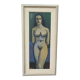 Nude, Swedish Modern Signed Painting, 1960s, Oil on Canvas, Framed
