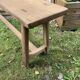 Solid oak wooden bench