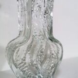 Vase en verre texturé par Ingrid Glashutte années 1970