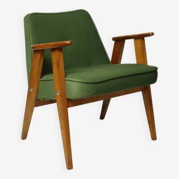 Fauteuil rétro styl scandinave bouteille verte 1962 design milieu de siècle chaise en bois fauteuil de salon patio Boho
