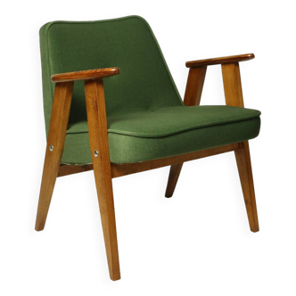 Fauteuil retro styl scandinave bouteille verte 1962 design milieu de siècle chaise en bois fauteuil de salon patio Boho