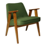 Fauteuil retro styl scandinave bouteille verte 1962 design milieu de siècle chaise en bois fauteuil de salon patio Boho