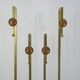 Mid-Century Brass and Wood Coat Rack. Italy 1970s